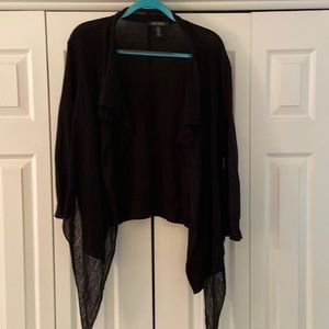 Ralph Lauren black hankerchief open cardigan